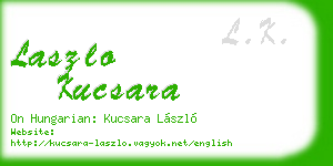 laszlo kucsara business card