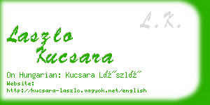 laszlo kucsara business card